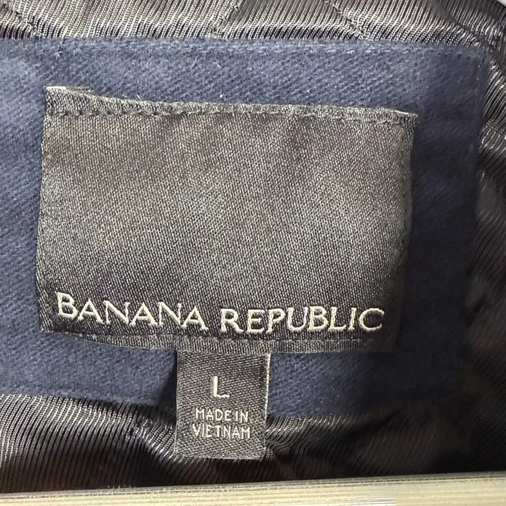 Banana Republic Men’s Navy Moleskin Long-Sleeve Shacket Jacket M-356 Sz L